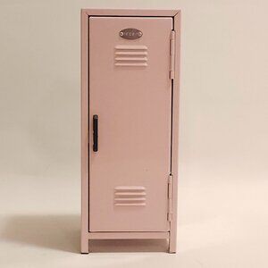 ADORABLE MINI LOCKER PINK Metal Desk Top Locker Home Decor Make Up Storage